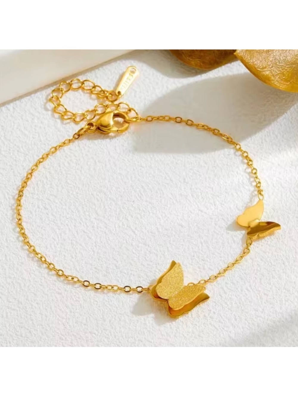 Gold Butterfly Chain Bracelet